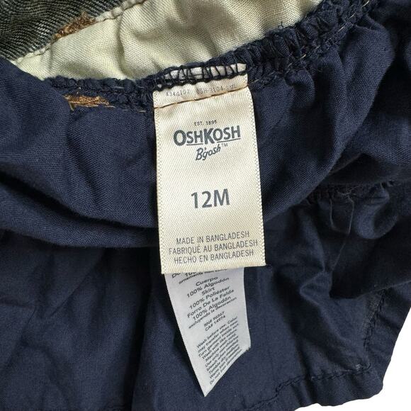 OSHKOSH Tule Sparkle Skirt Denim Overalls Size 12 Months Girls Lined Blue - Picture 4 of 5